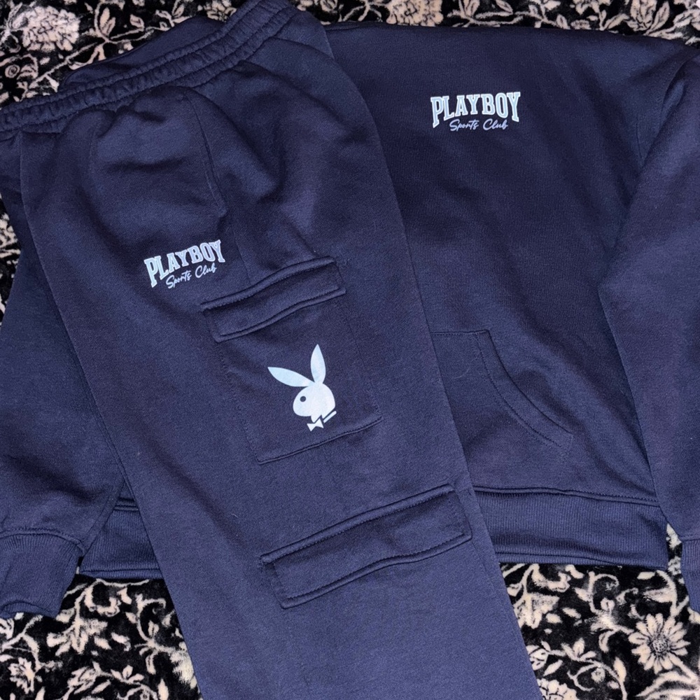 PLAYBOY Navy Blue Sweat Set